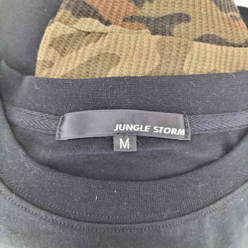 JUNGLE STORM Y2K 文字プリント 迷彩 長袖カットソー メンズ JPN:M