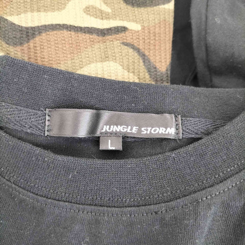 JUNGLE STORM Y2K 文字プリント 迷彩 長袖カットソー メンズ JPN:L
