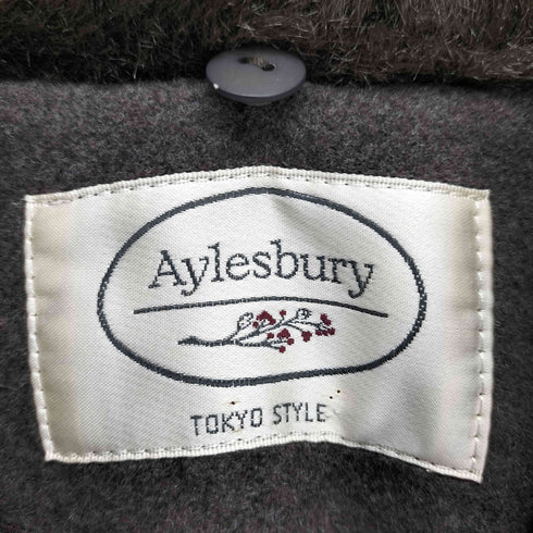 アリスバーリー Aylesbury アンゴラ混 フェイクファー 比翼 ステンカラーコート レディース 9