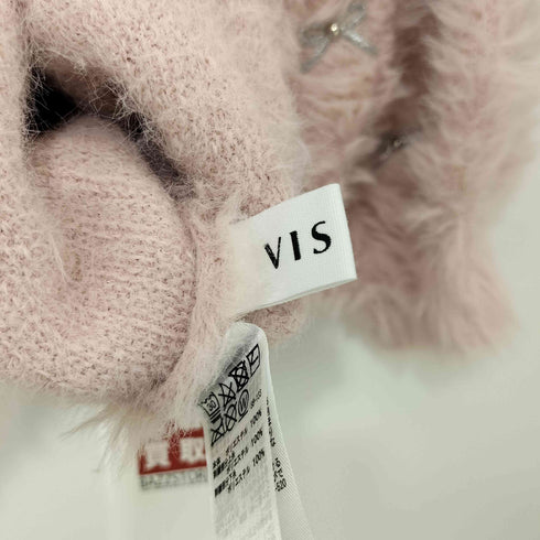 ビス ViS フェザーヤーンリボン刺繍ビーズニット レディース FREE