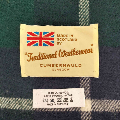 トラディショナルウェザーウェア Traditional Weatherwear スコットランド製 ラムウール タータンチェック マフラー レディース