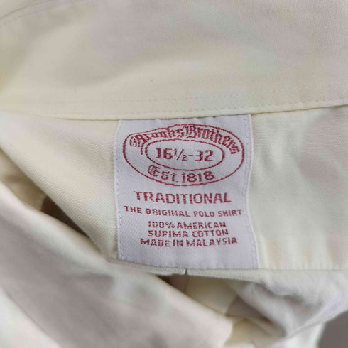 ブルックスブラザーズ BROOKS BROTHERS TRADITIONAL スーピマコットン ボタンダウンシャツ 生成り メンズ 16 1/2