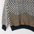 90S TRUTUS BIANCARRA レザー切替 ヘリンボーン柄 ニット セーター メンズ import:M