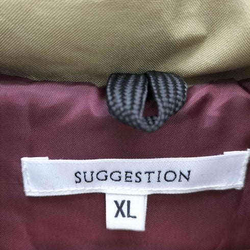 サジェスション Suggestion フェイクレザー 切替 中綿 ベスト メンズ import:XL