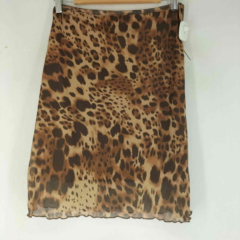KKSHOP レオパード柄 シアースカート レディース JPN:L