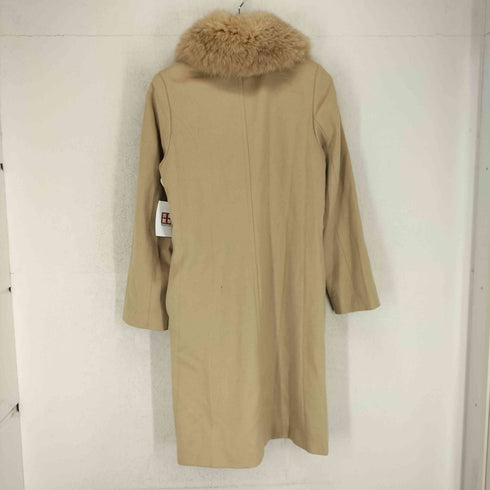 ビーシービージーマックスアズリア BCBG MAXAZRIA 襟ファー付き 比翼 ステンカラー コート レディース S