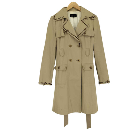 ビーシービージーマックスアズリア BCBG MAXAZRIA スタッズ トレンチコート レディース S
