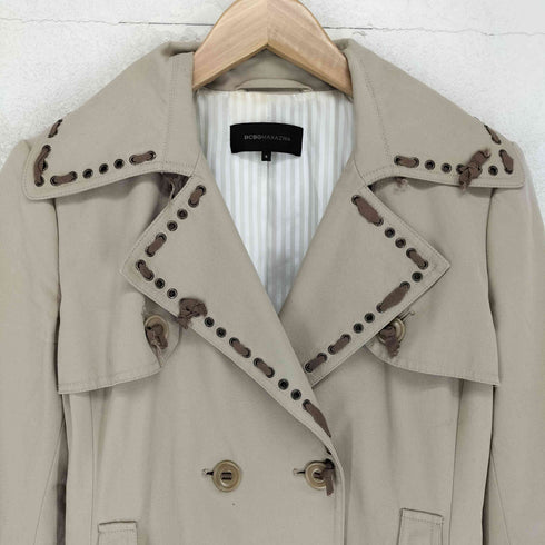 ビーシービージーマックスアズリア BCBG MAXAZRIA スタッズ トレンチコート レディース S