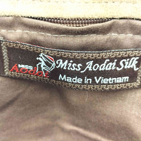 MISS AODAI Silk 刺繍デザイン スエードトートバッグ レディース