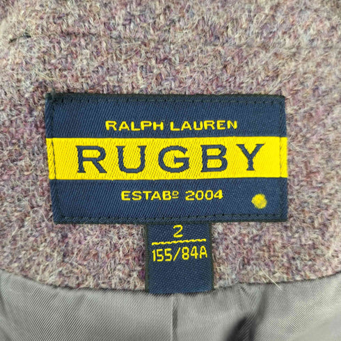 ラグビーラルフローレン Rugby Ralph Lauren ウール アルパカ 3Bシングルテーラードジャケット レディース JPN:2