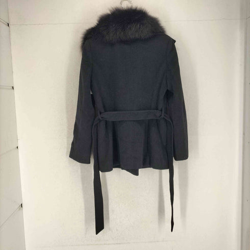 トランスワーク TRANS WORK fox fur フォックスファー ショートコート レディース 40