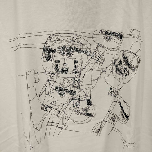アニエスベーオム Agnes b.homme ラインアート プリントTシャツ メンズ JPN:4