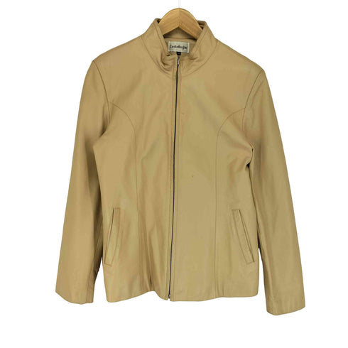 カステルバジャック CASTELBAJAC real leather リアルレザー スタンドカラー レザー ジャケット レディース 66
