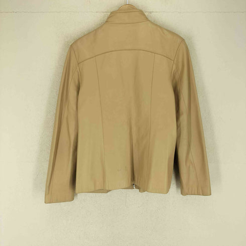 カステルバジャック CASTELBAJAC real leather リアルレザー スタンドカラー レザー ジャケット レディース 66