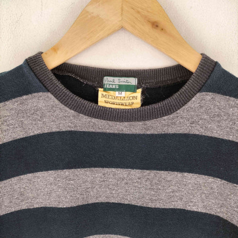 ポールスミスジーンズ Paul Smith JEANS medallion sportswear ボーダー コットン クルーネックニット メンズ import:M