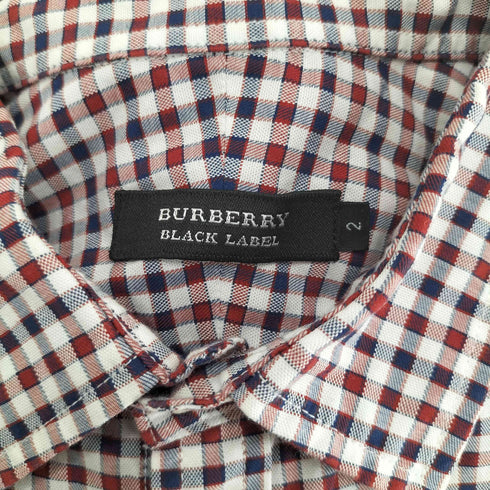バーバリーブラックレーベル BURBERRY BLACK LABEL ギンガムチェック レギュラーカラーシャツ メンズ 2