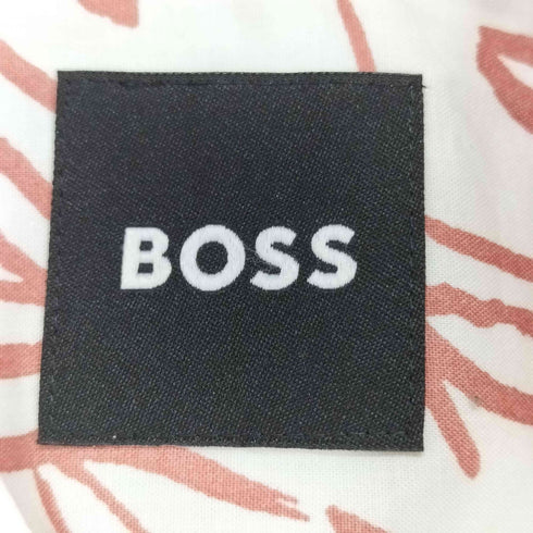 ボス BOSS slim fit strech リーフ柄レギュラーカラーシャツ メンズ import:S