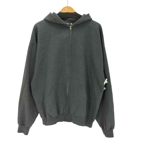 ラッセル Russell 00S OLD Dri-POWER ブランク 無地 ジップ アップ パーカー 裏起毛 チャコール メンズ import:L