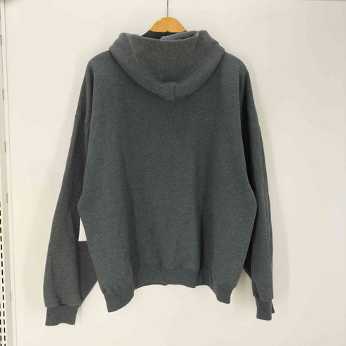 ラッセル Russell 00S OLD Dri-POWER ブランク 無地 ジップ アップ パーカー 裏起毛 チャコール メンズ import:L