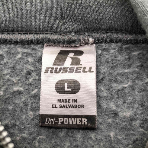 ラッセル Russell 00S OLD Dri-POWER ブランク 無地 ジップ アップ パーカー 裏起毛 チャコール メンズ import:L