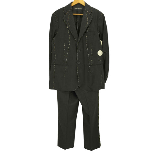 イッセイミヤケ ISSEY MIYAKE 05AW Idiosyncratic Dandyism コレクション ランダム ステッチ ストライプ 2Bテーラード ノータックスラックス セットアップ メンズ JPN:3