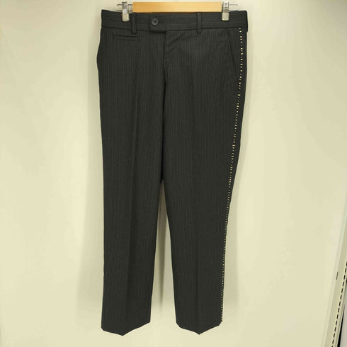イッセイミヤケ ISSEY MIYAKE 05AW Idiosyncratic Dandyism コレクション ランダム ステッチ ストライプ 2Bテーラード ノータックスラックス セットアップ メンズ JPN:3