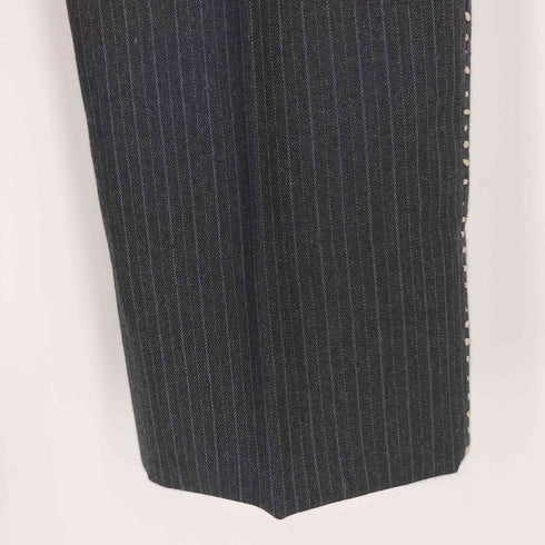イッセイミヤケ ISSEY MIYAKE 05AW Idiosyncratic Dandyism コレクション ランダム ステッチ ストライプ 2Bテーラード ノータックスラックス セットアップ メンズ JPN:3