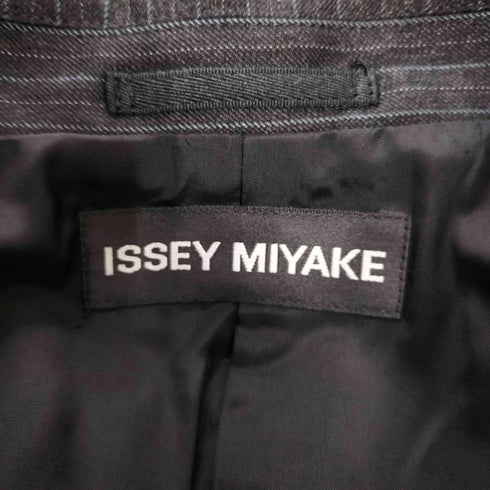 イッセイミヤケ ISSEY MIYAKE 05AW Idiosyncratic Dandyism コレクション ランダム ステッチ ストライプ 2Bテーラード ノータックスラックス セットアップ メンズ JPN:3