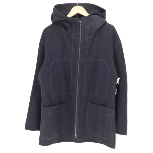 イッセイミヤケメン ISSEY MIYAKE MEN 99AW ポケットステッチデザイン ダブルジップ アルパカ混 ウール フーデッド コート メンズ JPN:M