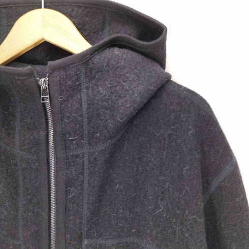 イッセイミヤケメン ISSEY MIYAKE MEN 99AW ポケットステッチデザイン ダブルジップ アルパカ混 ウール フーデッド コート メンズ JPN:M