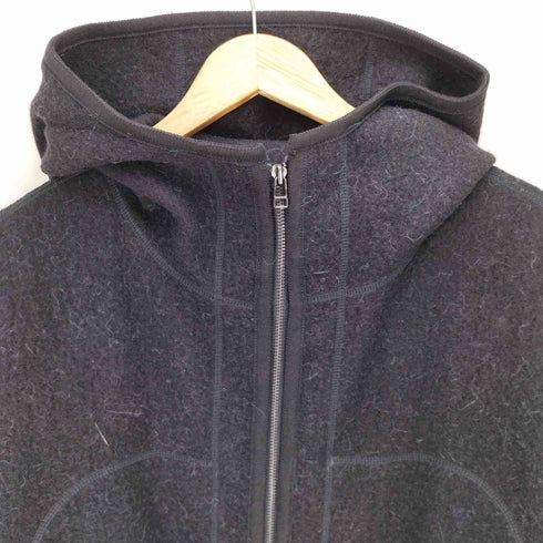 イッセイミヤケメン ISSEY MIYAKE MEN 99AW ポケットステッチデザイン ダブルジップ アルパカ混 ウール フーデッド コート メンズ JPN:M