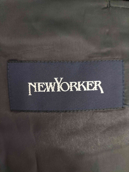 ニューヨーカー NEWYORKER 金ボタン 段返り3Bシングル テーラードジャケット 紺ブレ メンズ A6