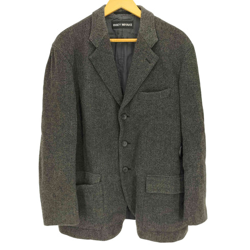 イッセイミヤケ ISSEY MIYAKE 03AW ヘリンボーン 3B テーラードジャケット メンズ JPN:4