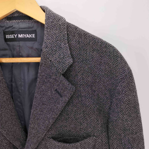 イッセイミヤケ ISSEY MIYAKE 03AW ヘリンボーン 3B テーラードジャケット メンズ JPN:4