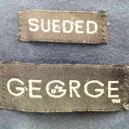 ジョージ GEORGE 90-00S フェイクスエード フラップポケット レギュラーカラー L/S シャツ メンズ import:XL