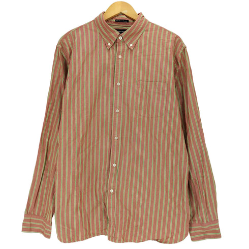 ランズエンド LANDS END 00S SAIL RIGGER OXFORD ストライプ L/S オックスフォード シャツ メンズ import:L