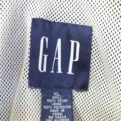 ギャップ Gap 00s OLD ジップアップ フーデッド ナイロン ベスト メンズ XL