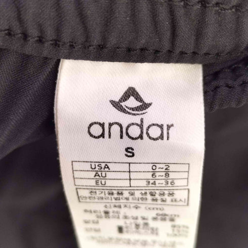 andar アンダール ワイドイージーパンツ レディース JPN:S