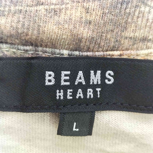 ビームスハート BEAMS HEART リアルツリーカモ アップリケ ウォッシュ クルーネック Tシャツ メンズ JPN:L