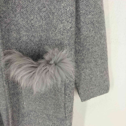 TRUBE トゥルベ rabbit fur ラビットファー ポケット ロングガウンコート レディース
