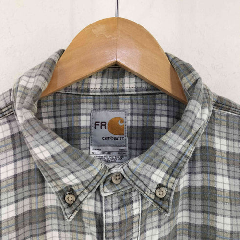 カーハート Carhartt FR 企業刺繍 チェック BD 長袖 シャツ メンズ XL