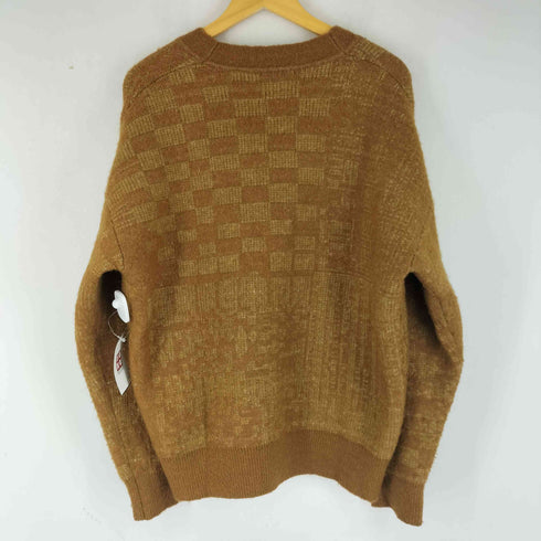 ザラ ZARA アルパカ混 チェック柄カーディガン メンズ import:M