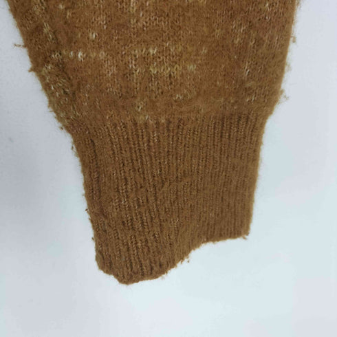 ザラ ZARA アルパカ混 チェック柄カーディガン メンズ import:M