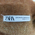 ザラ ZARA アルパカ混 チェック柄カーディガン メンズ import:M