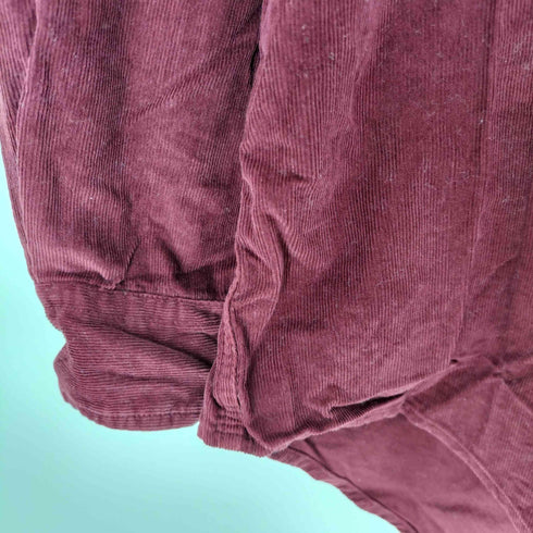 Vesi Sportswear ロゴ 刺繍 細畝 コーデュロイ ボタンダウン L/S シャツ メンズ import:XL
