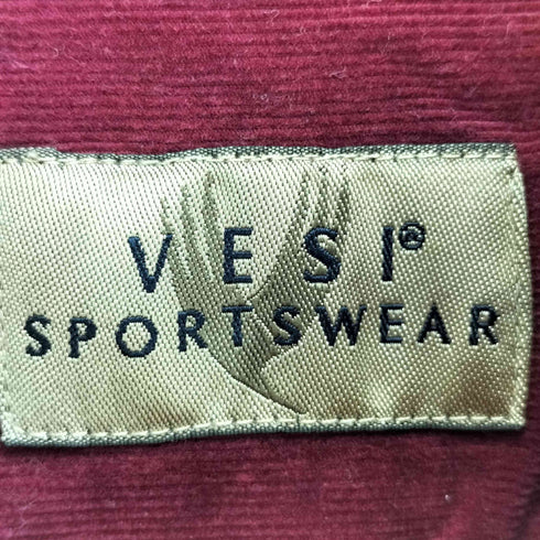 Vesi Sportswear ロゴ 刺繍 細畝 コーデュロイ ボタンダウン L/S シャツ メンズ import:XL