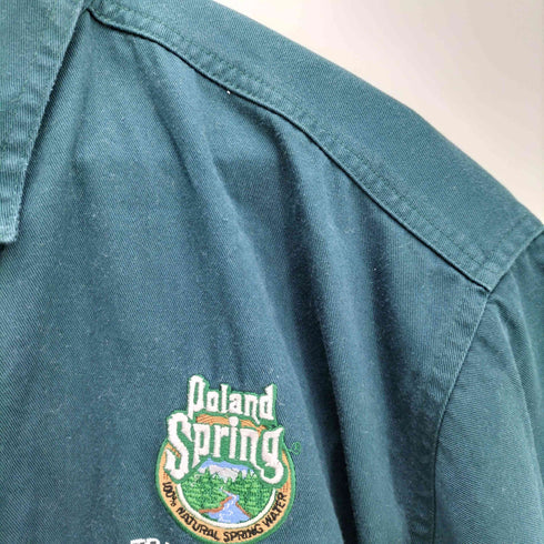 Blue Generation 企業ロゴ 刺繍 ボタンダウン S/S ワークシャツ メンズ import:XL