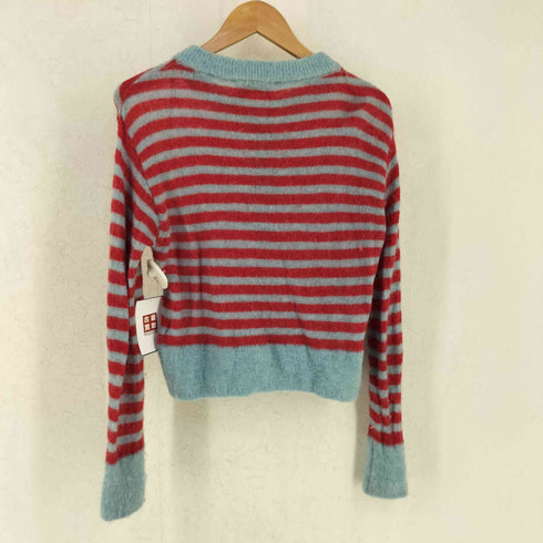 ザラ ZARA ナイロン ウール アルパカ ボーダー カーディガン レディース import:M
