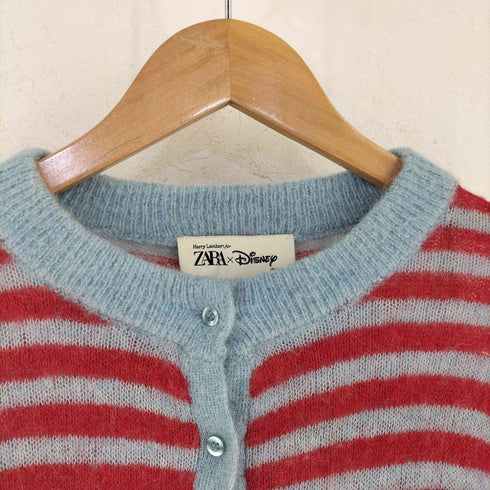 ザラ ZARA ナイロン ウール アルパカ ボーダー カーディガン レディース import:M