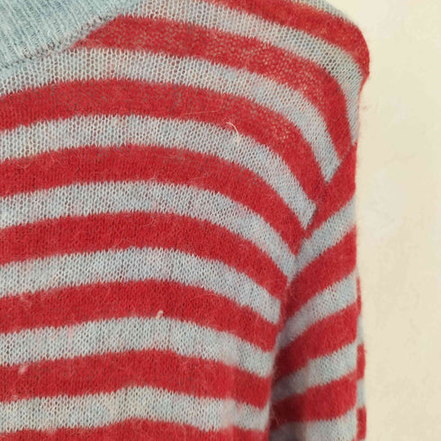 ザラ ZARA ナイロン ウール アルパカ ボーダー カーディガン レディース import:M